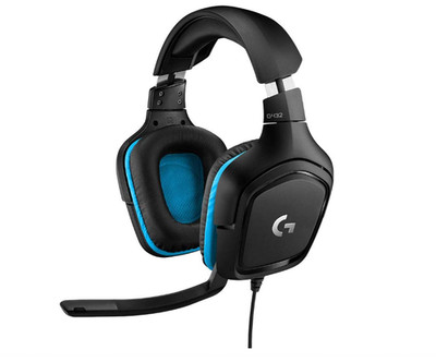 NEW Logitech G432 DTS:X 7.1 Surround Sound Wired Gaming Headset Black Blue