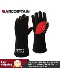 ARCCAPTAIN Leather Forge Welding Gloves 16 inches Gloves for Stick Mig Tig BBQ