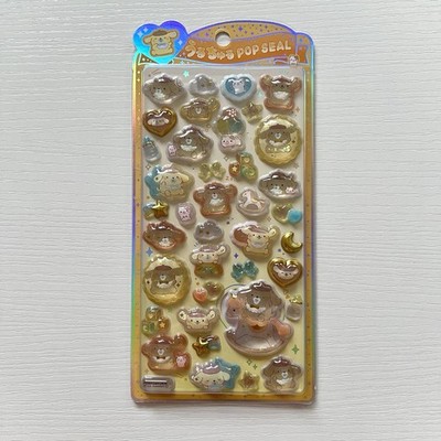 sanrio sticker sheet pompompurin bonbon drop 3d stickers cute deco stickers