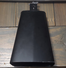Black Metal Percussion Cowbell with Clamp Mount - Includes Mounting Clamp