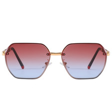 Prad 22015 Sunglasses Gold Frame Red Blue Lenses 56-16-145mm UV