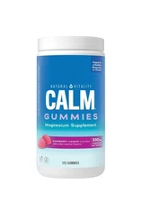 CALM Gummies Raspberry-Lemon Natural Vitality Magnesium Vegan Exp 2026 - 120ct