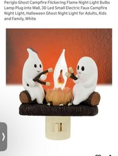 Halloween Ghost Campfire Fire Marshmallow Night Light Flickering Nightlight Gift