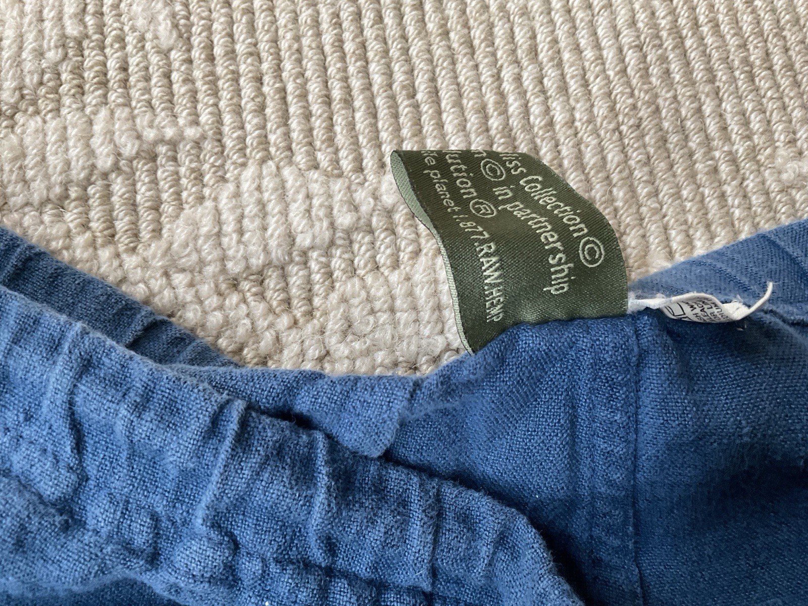 ECOLUTION 100%Hemp Drawstring Pants Royal Blue Me… - image 4