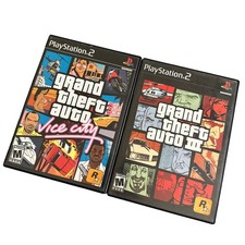 GTA Vice City & GTA III PS2 Bundle Both W/ Maps CIB Black Label