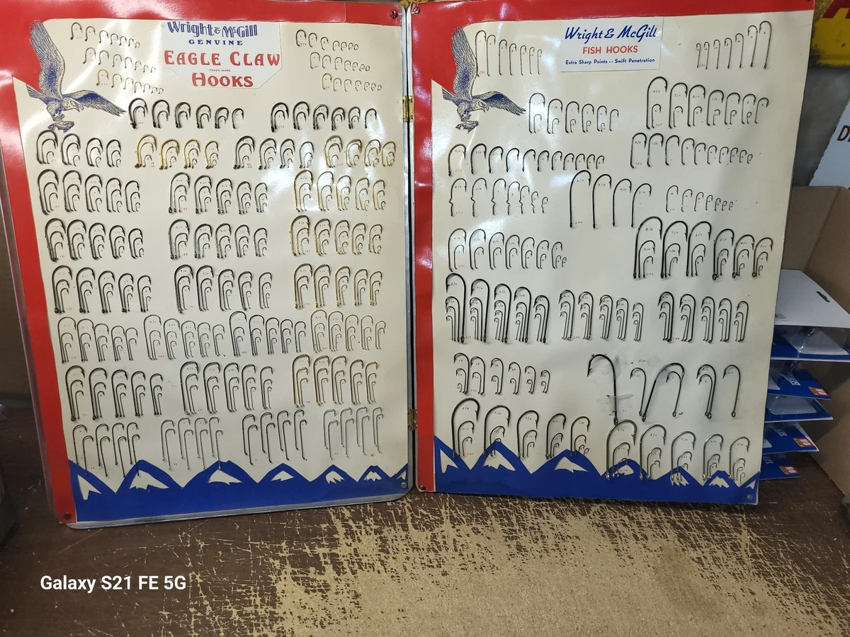 2 Boîtes D'hameçons Vintage Wright & McGill Extra Sharp Points - Tailles 4 Et 6, Lot De 100