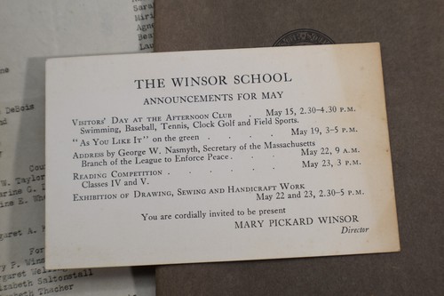 1919 The Winsor School Yearbook & More *Girls College Prep School Boston, Mass* - Picture 2 of 13