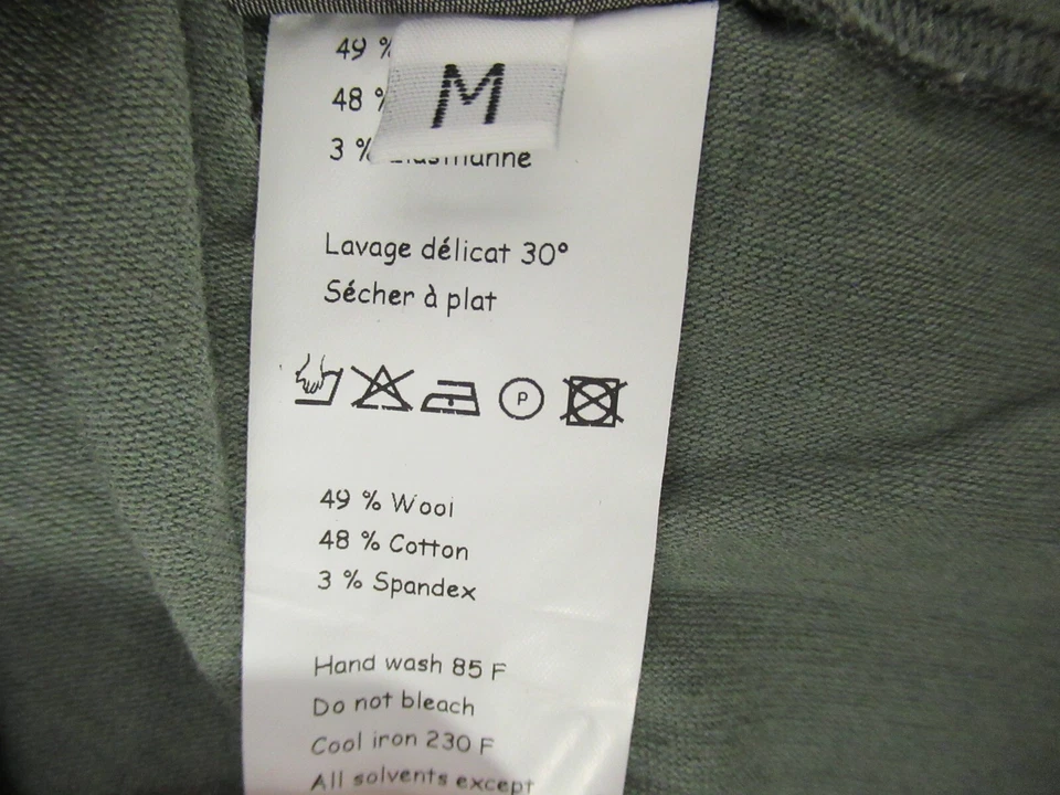 Lilith Women's Olive Green Crop Pull On Pants Wide Leg size M France - Image 4 of 4