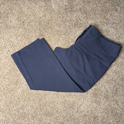 Apt 9 Women's Pants 14 Gray Straight Pedal pusher capri faux pockets