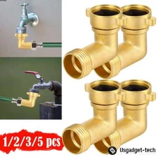 LOT Garden Hose Elbow Connector 90 Degree Brass Hose Elbow 3/4inch Heavy Duty