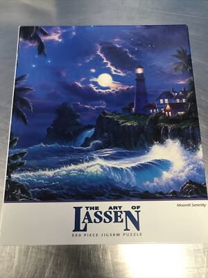The Art Of Lassen 550 Piece Jigsaw moonlight serenity