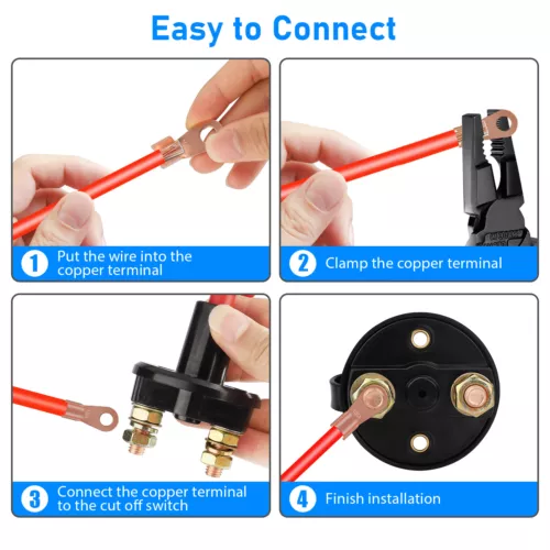 2X Battery Isolator Disconnect Cut Off Power Kill Switch for Car Truck Boat ATV - Picture 7 of 9