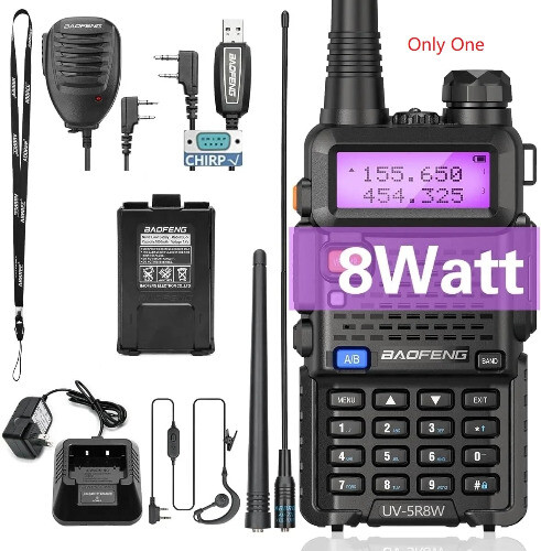 8W Tri-Power Walkie Talkie High Power Dual Band Long Range 128 CH Handheld - Zdjęcie 11 z 16