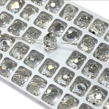 Crystal Argent Flare, Preciosa Czech MC Bellatrix Spacer Crystal Beads 6mm 12mm