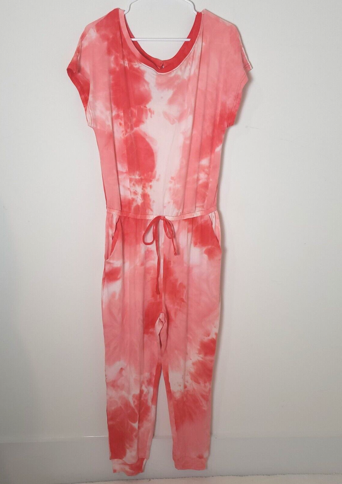 PrettyGarden Jumpsuit Medium M Tye Die  Soft Stretch Jersey Knit Athleisure Chic-image