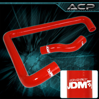 JDM Upgrade Silicone Radiator Hose Kit Red For 90 91 92 93 94 95 96