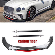 For Bentley Continental Front Bumper Lip Splitter Spoiler Body Kit Carbon Fiber