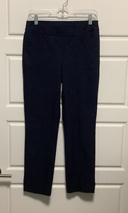 CHICO’S Blue High Rise Tummy Control Pull On Slit Ankle Pants Women’s Sz 0R