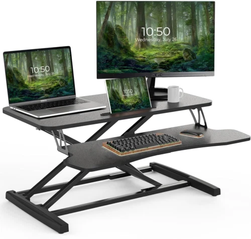 PUTORSEN 32 inch Standing Desk Converter Height Adjustable Sit