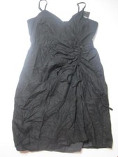 NWT Forever 21 Womens Size L Sundress Black Zipper Back Drawstring Casual