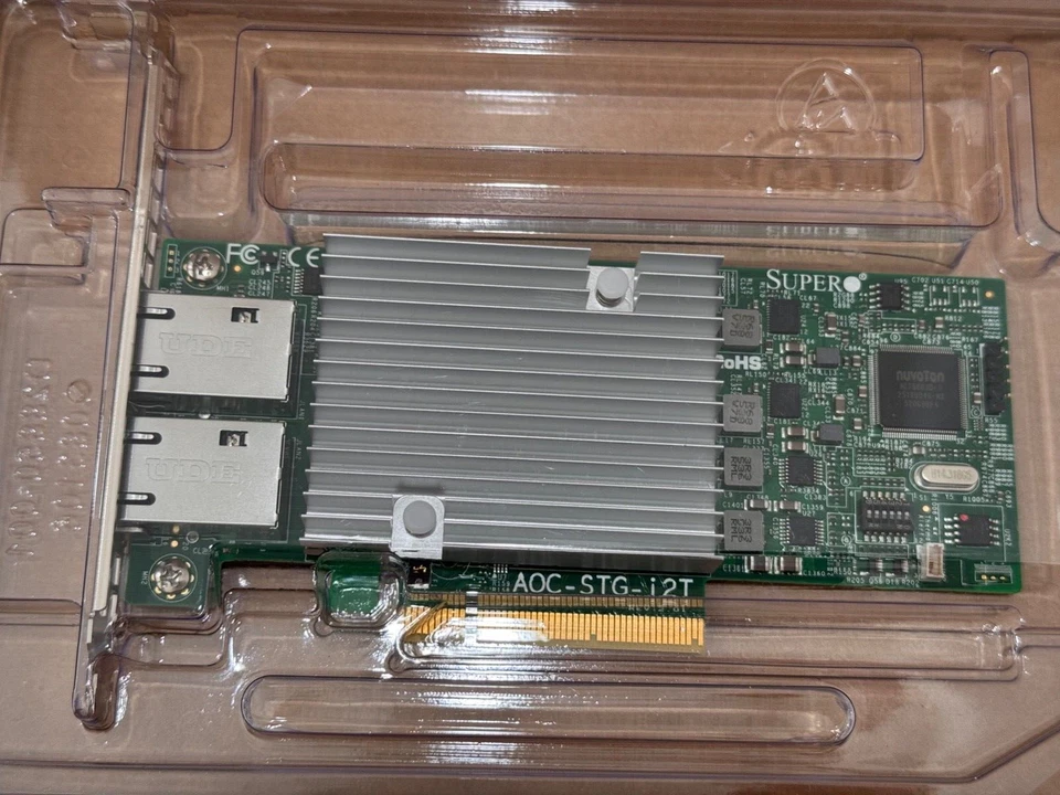 Supermicro AOC-STG-i2T Dual Port 10GBASE-T RJ-45 Adapter High Profile Bracket - Image 2 of 3