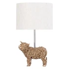 Highland Cow Table Lamp Bedside Light Retro Animal Bedroom Light