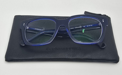 Colors in Optics Sanford Hutton Thompson Cobalt Blue Eyeglasses Frame w/ Case