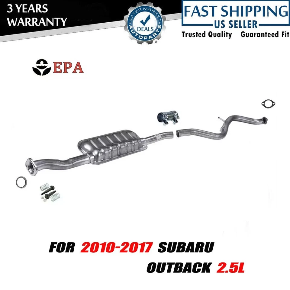 Extension Muffler Pipe Rear Muffler System for Subaru Outback 2.5L 2010-2017 - Image 3 of 4