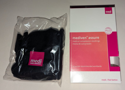 Mediven Assure Medical Compression Stockings BLACK 20-30 mmHg Medium New #13952