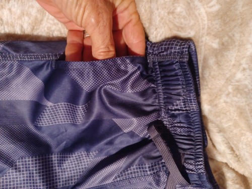 New Athletic Works DriWorks Youth unisex shorts M/8 Grey/gray geometric shapes - Picture 4 of 4