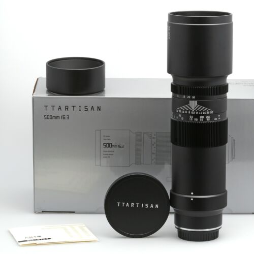 Teleobjetivo TTArtisan 500 mm 1:6.3 MF ED Glass Nikon F Mount formato completo