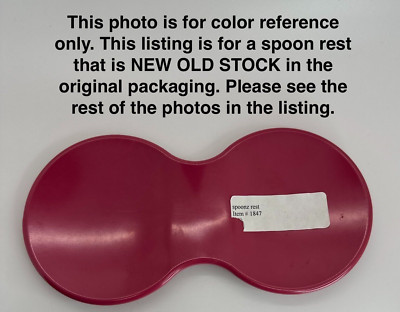 Tupperware Spoon Rest ''The Spoonz Rest'' Fiesta Pink #2763A VTG NOS