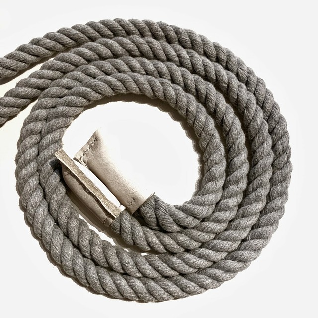 Gray Twisted Rope Belt, Belt + leather detail or knots, Stylish belt eBay