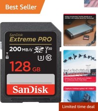 128GB Extreme PRO SDXC UHS-I Memory Card - C10, U3, V30, 4K UHD, SD Card -