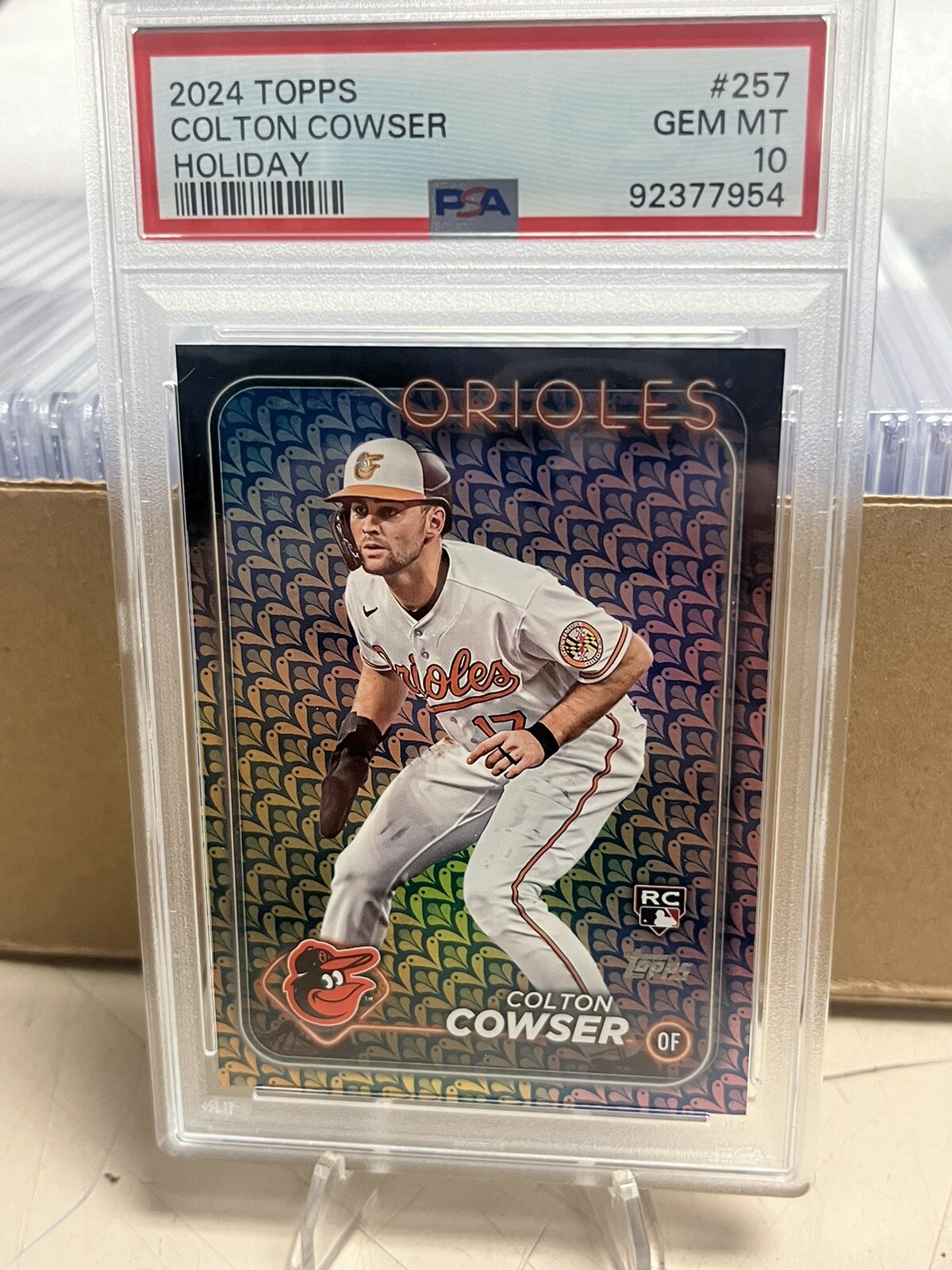 2024 Topps COLTON COWSER Holiday Parallel PSA 10 Gem Mint #257 RC Rookie