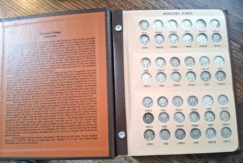 COMPLETE 1916-1945 PDS Mercury Dime Set 1916D 1921 P&D 1926 S  Silver G-BU 78pcs