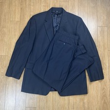 Brooks Brothers 2pc Suit Men 44R Pants 40x29 Navy 346 Stretch Wool Blend