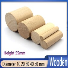 Tacos de madera dura pino ramin palo artesanías madera redonda hágalo usted mismo 10 mm - 50 mm