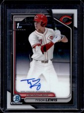 2024 Bowman Draft Tyson Lewis Chrome Auto Autograph 1st Prospect #CPA-TL Reds