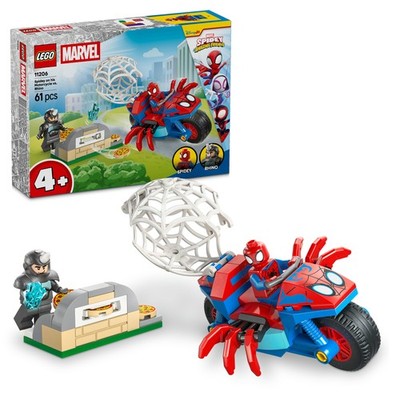 LEGO 11206 Marvel Spidey auf Motorrad vs. Rhino, Pizzaofen-Shooter, 2 Figuren