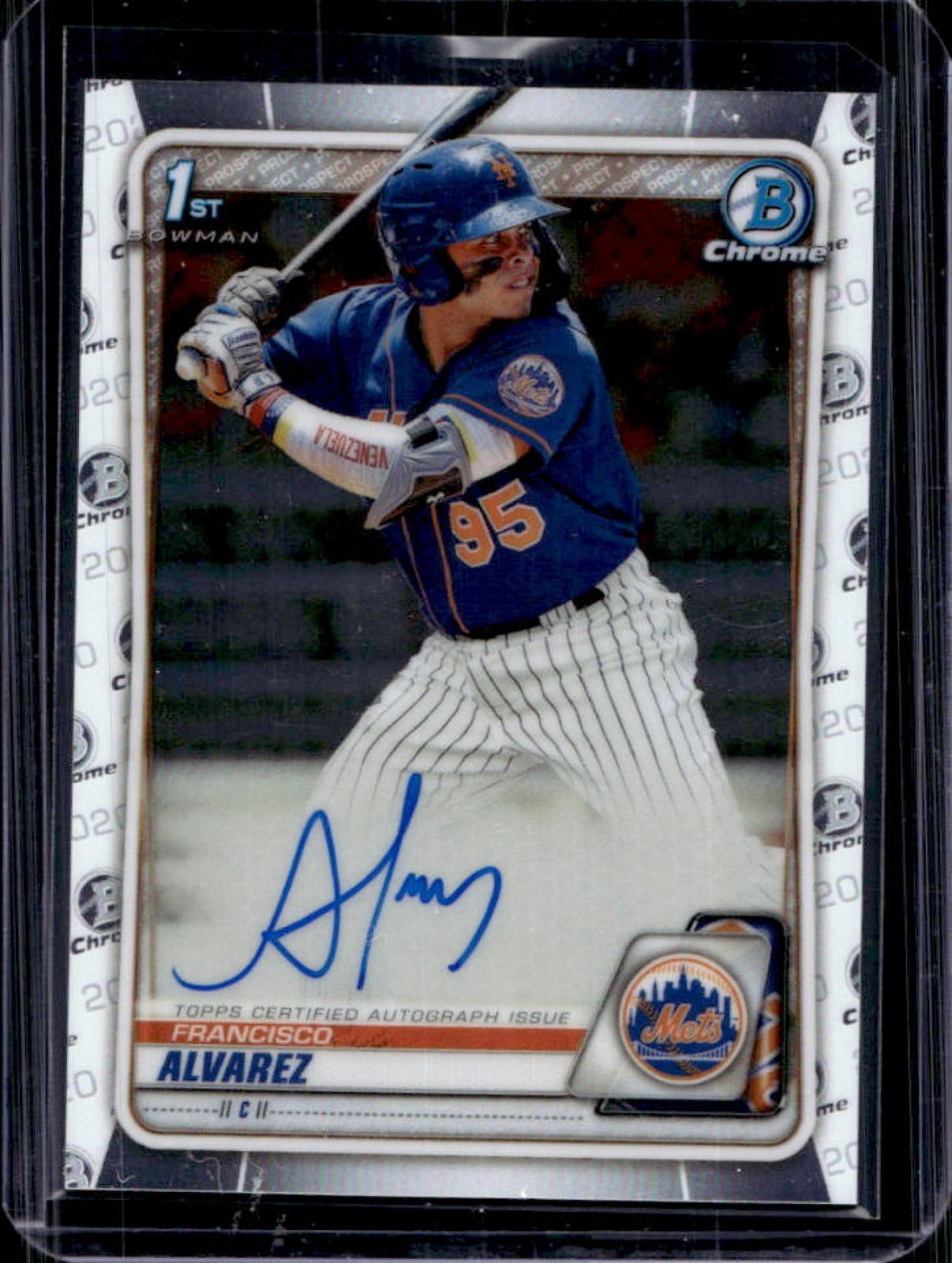 2020 Bowman Chrome Francisco Alvarez Auto 1st #CPA-FA Mets