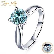 JoyceJelly 2 Carat D Color VVS Moissanite Ring with GRA Certificate Original Ste