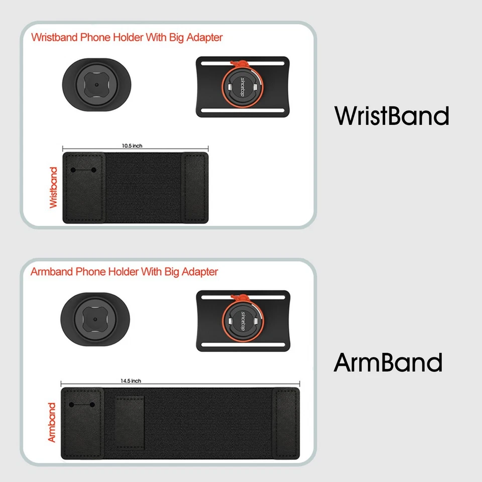 Universal Running Armband Sports Wristband Phone Holder with Quick Mount - Image 2 of 4