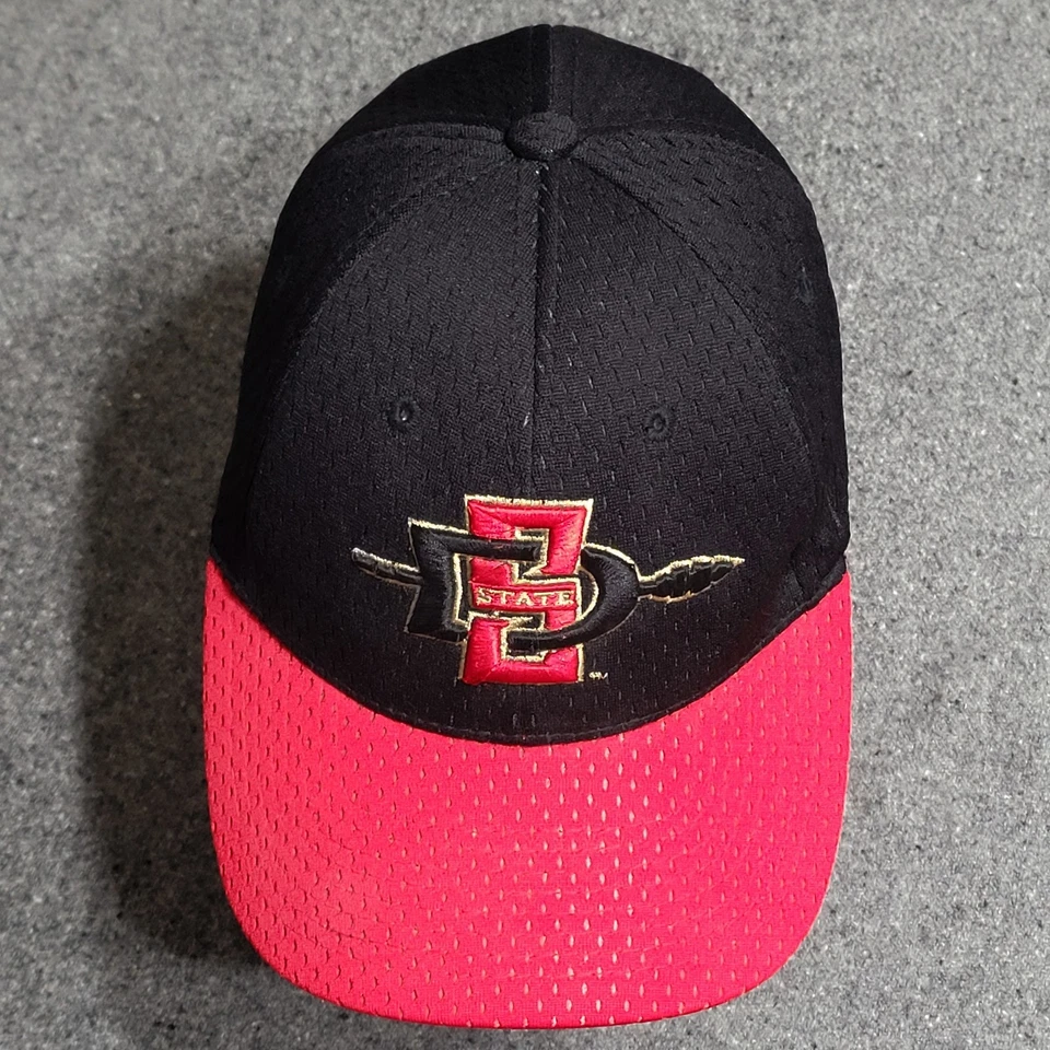 Vintage SDSU Aztecs Hat Cap Men Small Medium Black Y2K Zephyr Fitted Basketball - Image 2 of 4