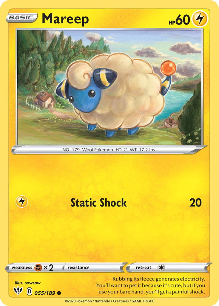 Mareep 055/189 Darkness Ablaze Common Pokemon NM/M