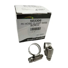(Box of 6) Ideal Tridon 625006706 Hose Clamp #6 w/SS Screw, 3/8"-7/8"/10-22mm