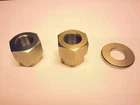 Norton Dominator stainless steel wheel spindle nuts set. 9/16 - 20 TPI.