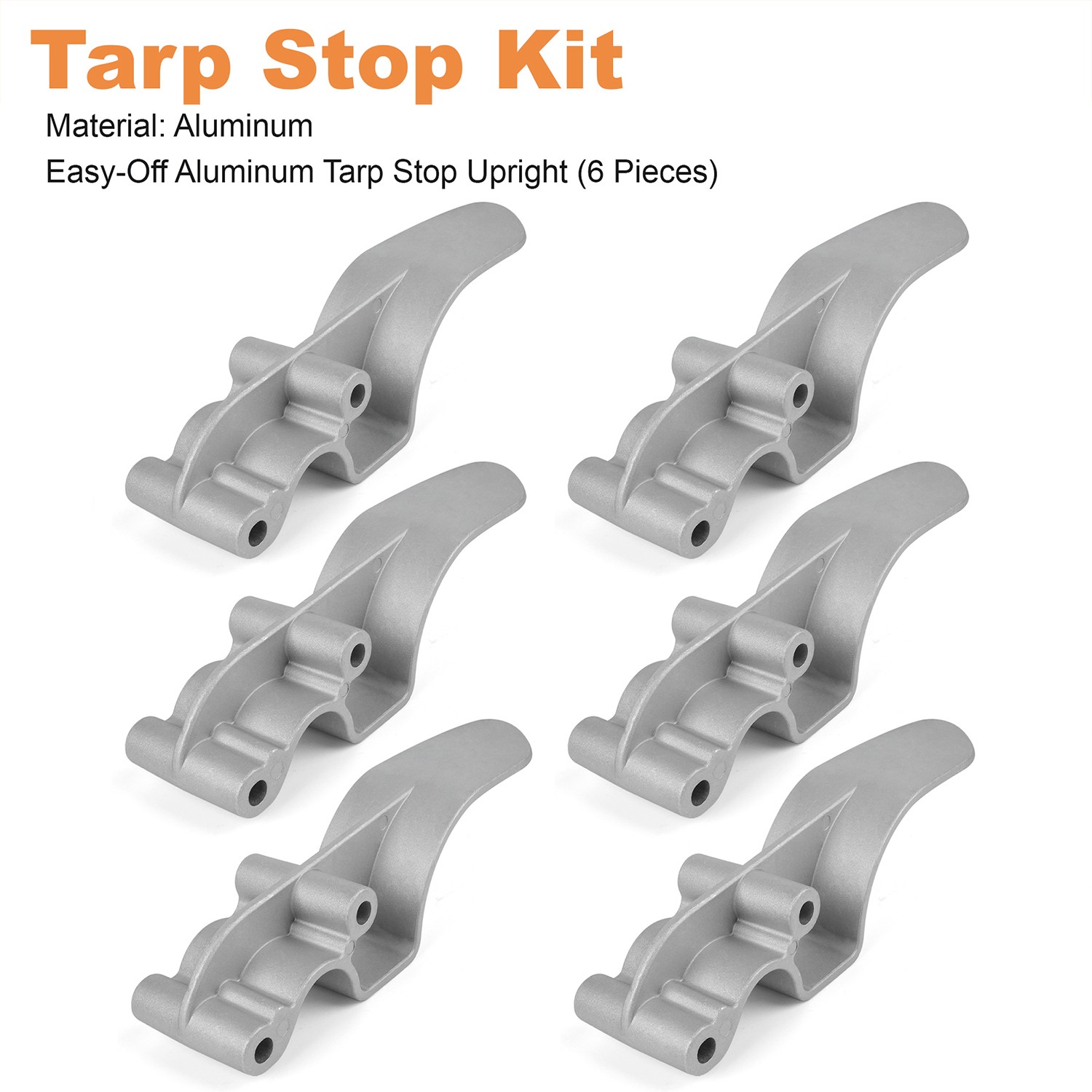 Easy-Off Aluminum (Cast) Tarp Stop -6Pieces Tarp Stops - 1705775
