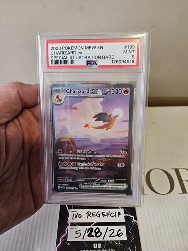 2023 POKEMON MEW EN-151 #199 CHARIZARD ex SPECIAL ILLUSTRATION RARE PSA 9 MINT