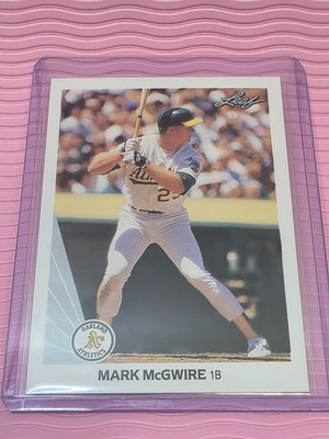 1990 Leaf Mark McGwire #62 - Oakland Athletics - MLB Baseball Karte - ''Big Mac''